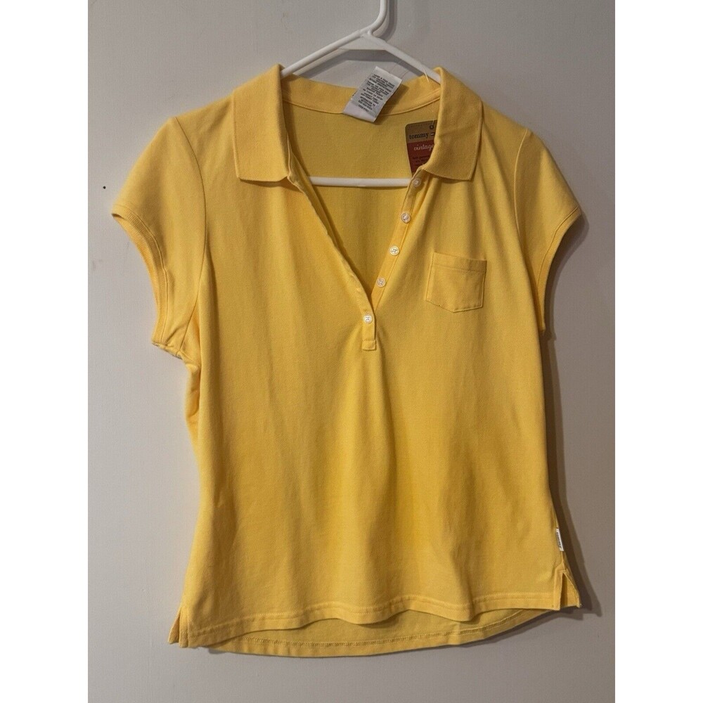 Vintage NEW Women's Y2K Tommy Hilfiger Tommy Jeans Polo Shirt Top Size XL
